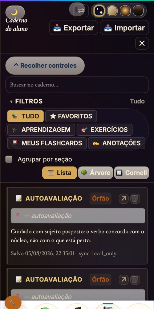 Caderno do aluno